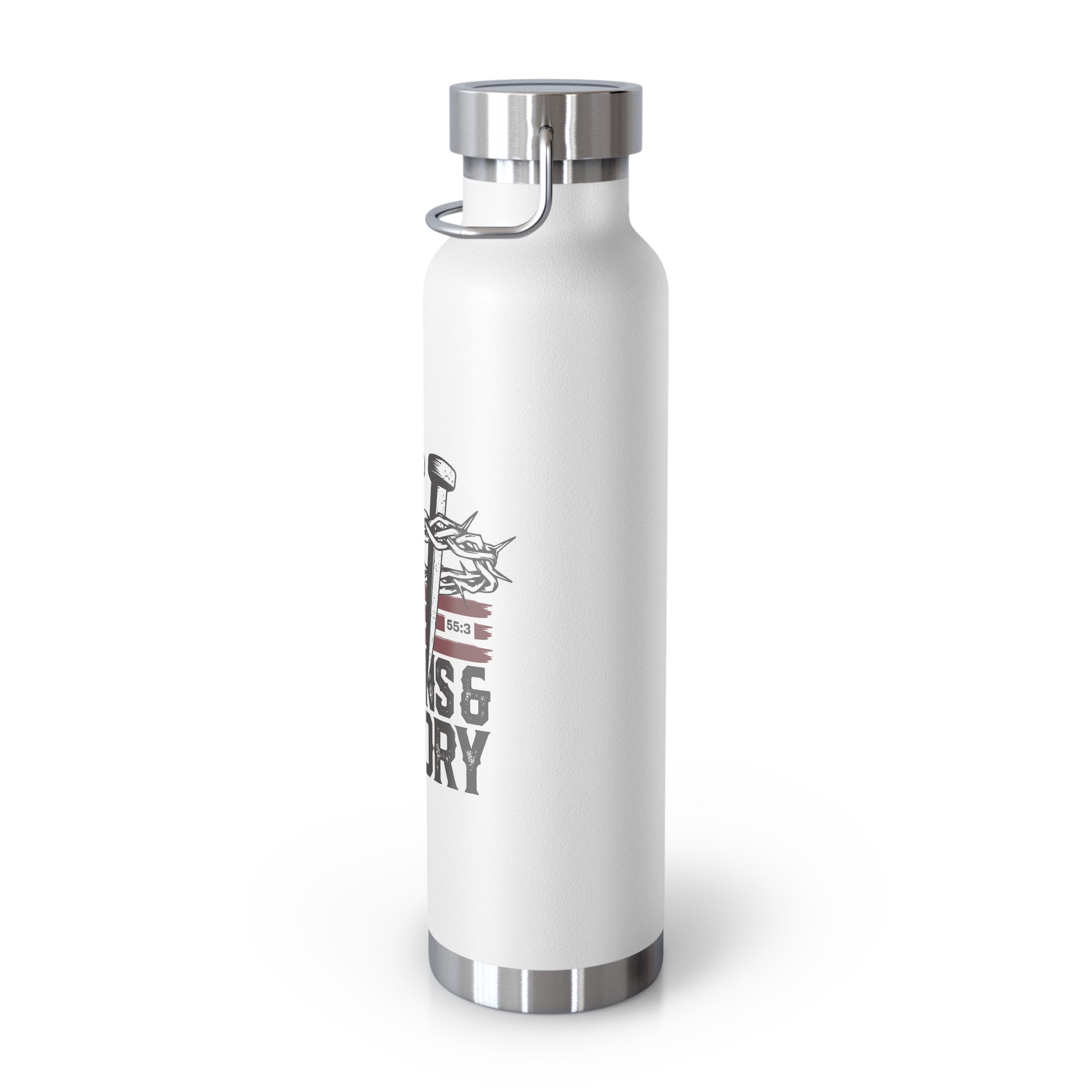 "Thorns & Victory" Unisex Inspirational Copper Vacuum Insulated Bottle - 22oz - The Shield of Light