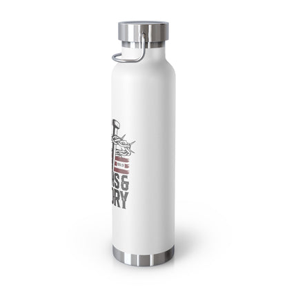 "Thorns & Victory" Unisex Inspirational Copper Vacuum Insulated Bottle - 22oz - The Shield of Light