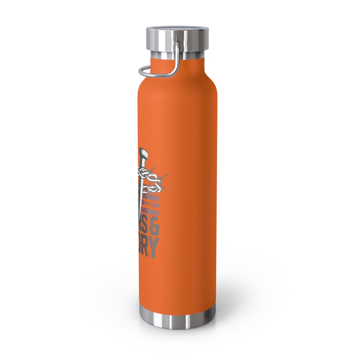 "Thorns & Victory" Unisex Inspirational Copper Vacuum Insulated Bottle - 22oz - The Shield of Light