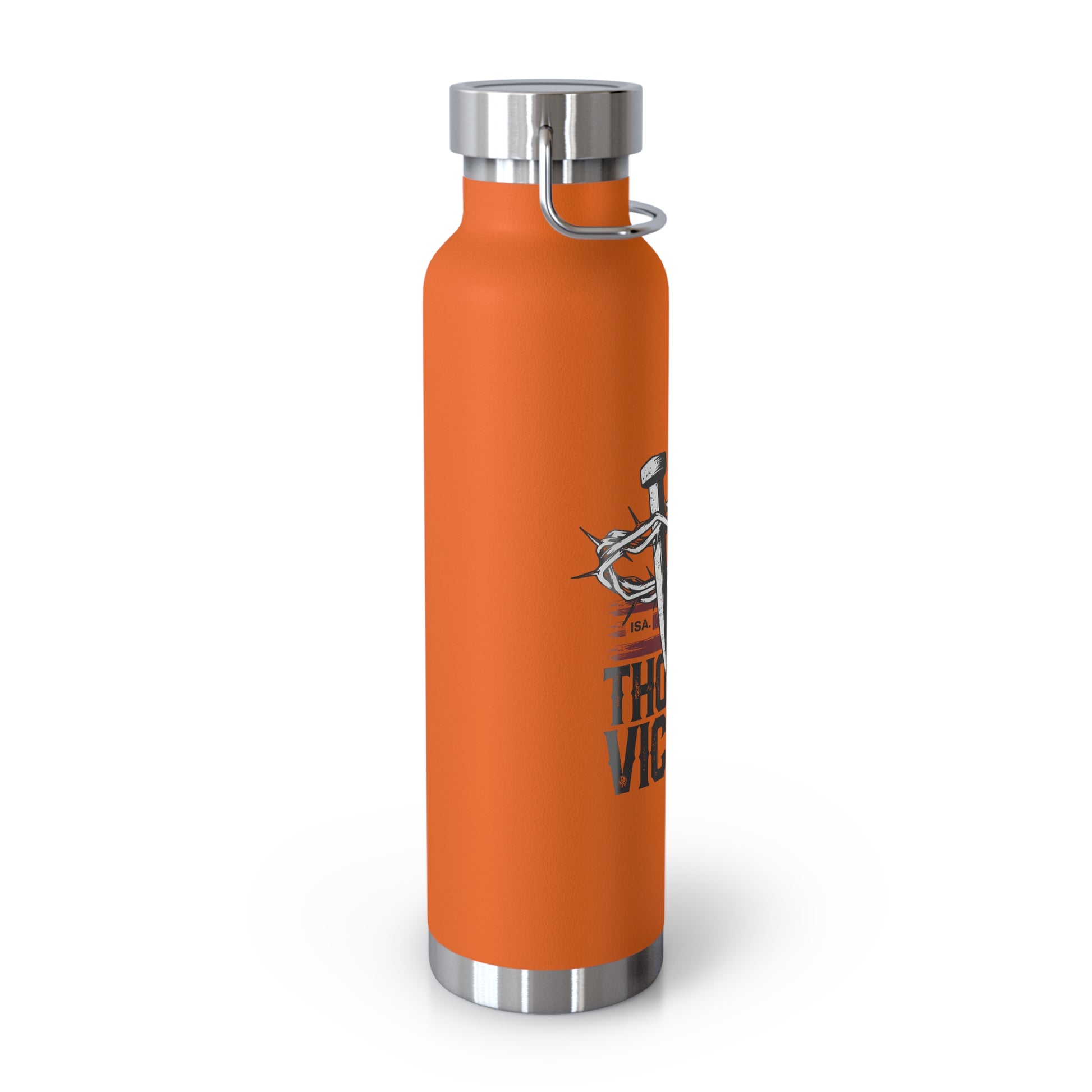"Thorns & Victory" Unisex Inspirational Copper Vacuum Insulated Bottle - 22oz - The Shield of Light