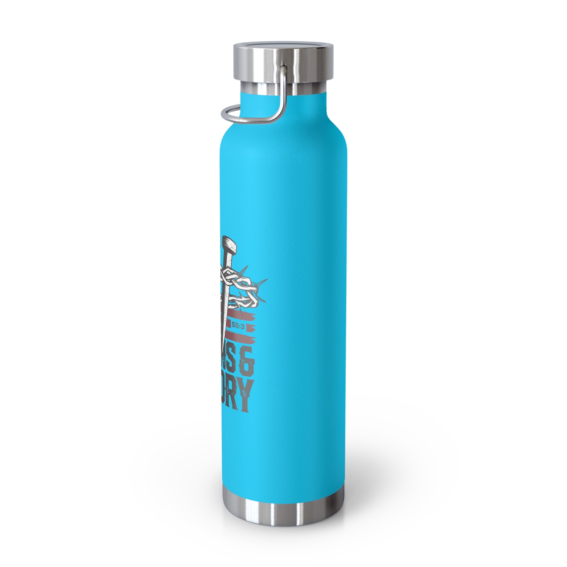 "Thorns & Victory" Unisex Inspirational Copper Vacuum Insulated Bottle - 22oz - The Shield of Light