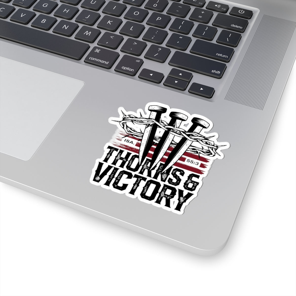 "Thorns & Victory" Unisex Inspirational Kiss-Cut Stickers - The Shield of Light