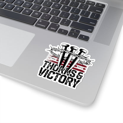 "Thorns & Victory" Unisex Inspirational Kiss-Cut Stickers - The Shield of Light