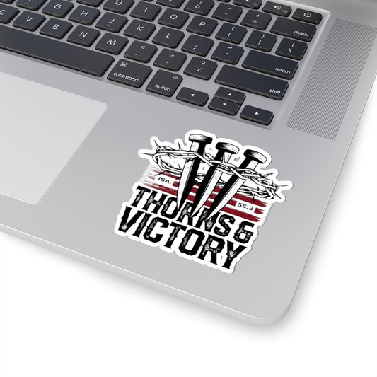 "Thorns & Victory" Unisex Inspirational Kiss-Cut Stickers - The Shield of Light