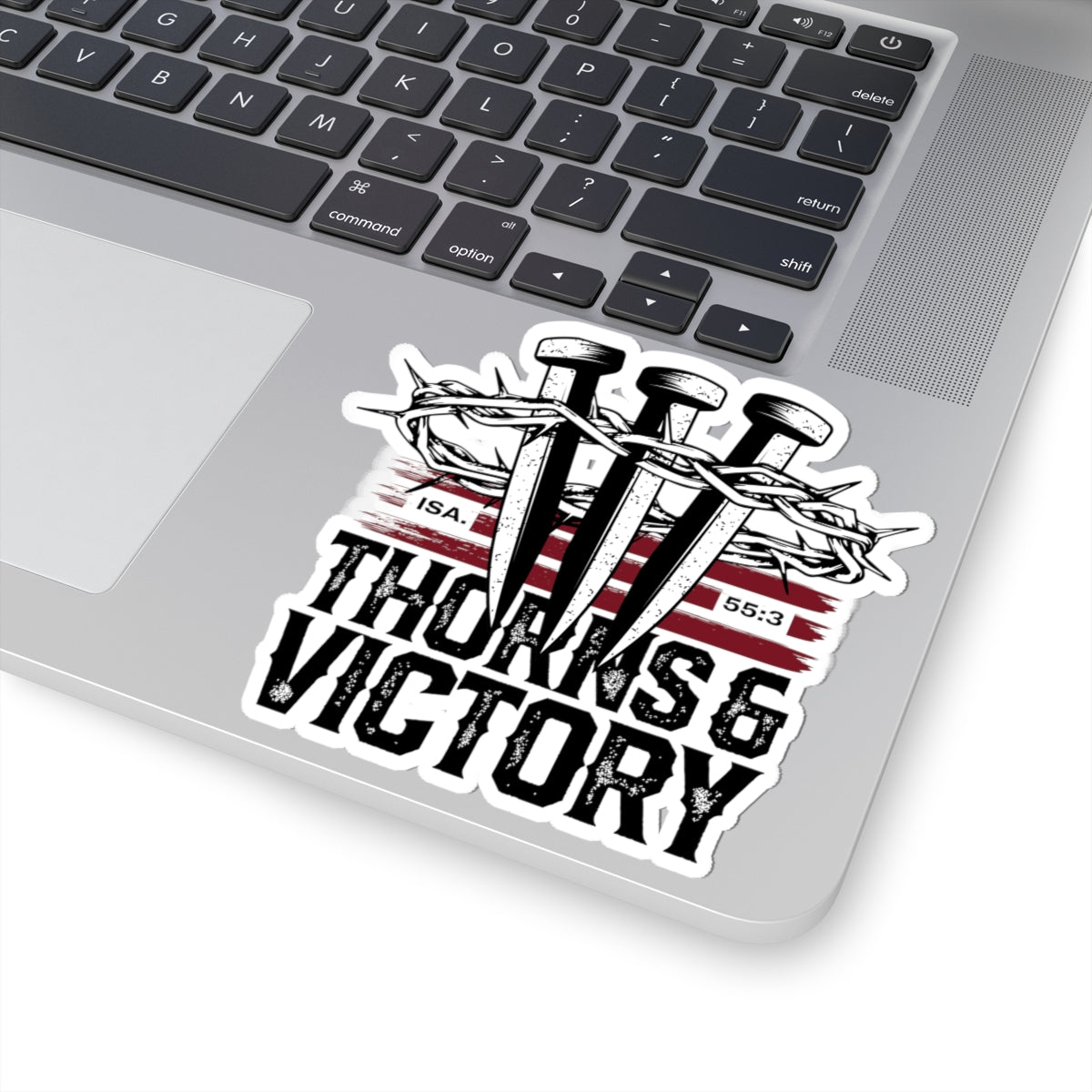 "Thorns & Victory" Unisex Inspirational Kiss-Cut Stickers - The Shield of Light