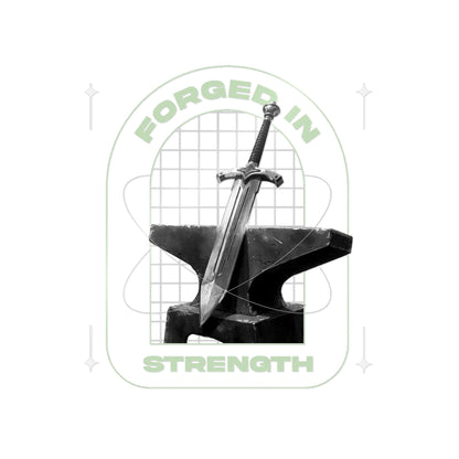 "Forged In Strength" Unisex Inspirational Die-Cut Stickers - The Shield of Light