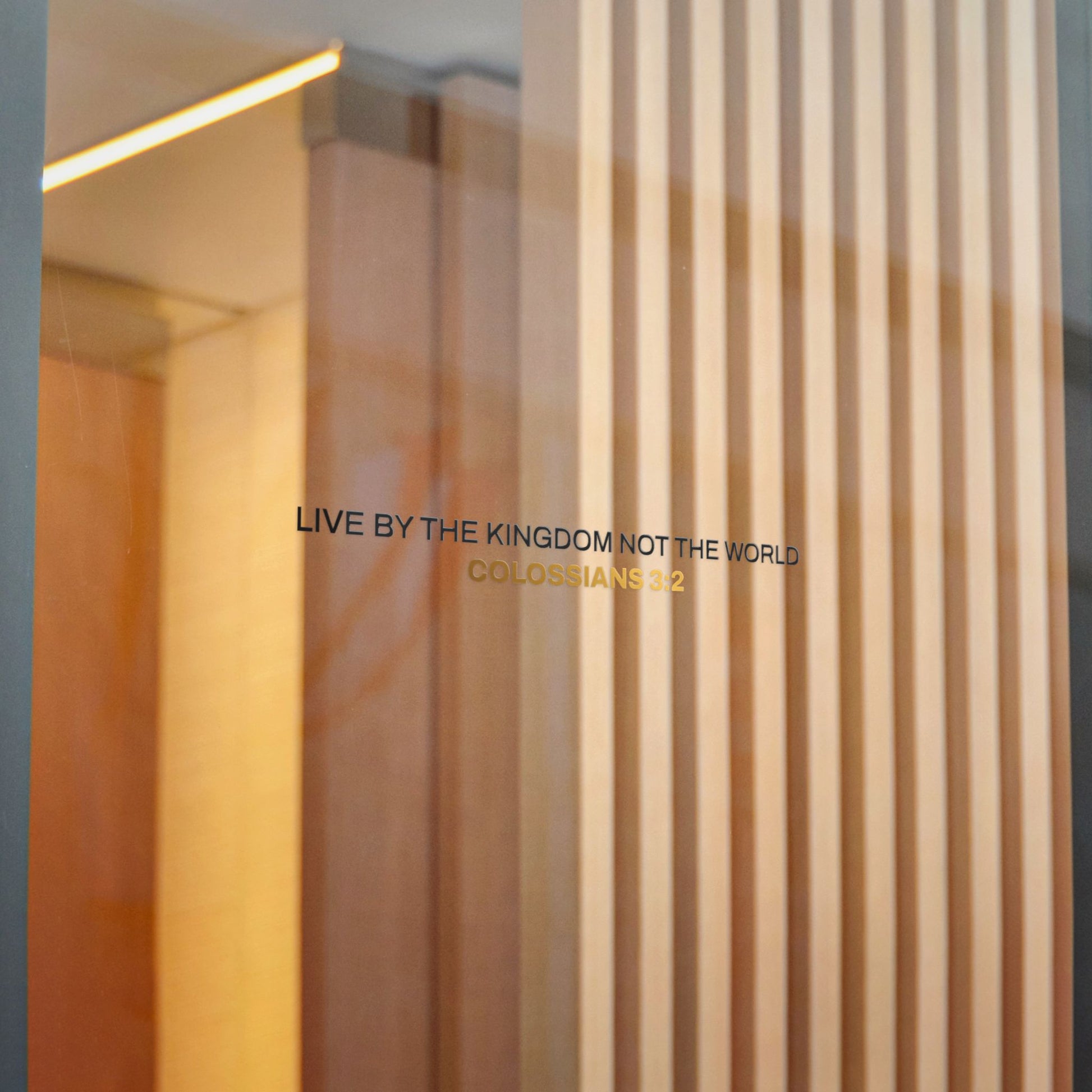 "Live By the Kingdom Not the World Colossians 3:2" Unisex Inspirational Die-Cut Stickers - The Shield of Light