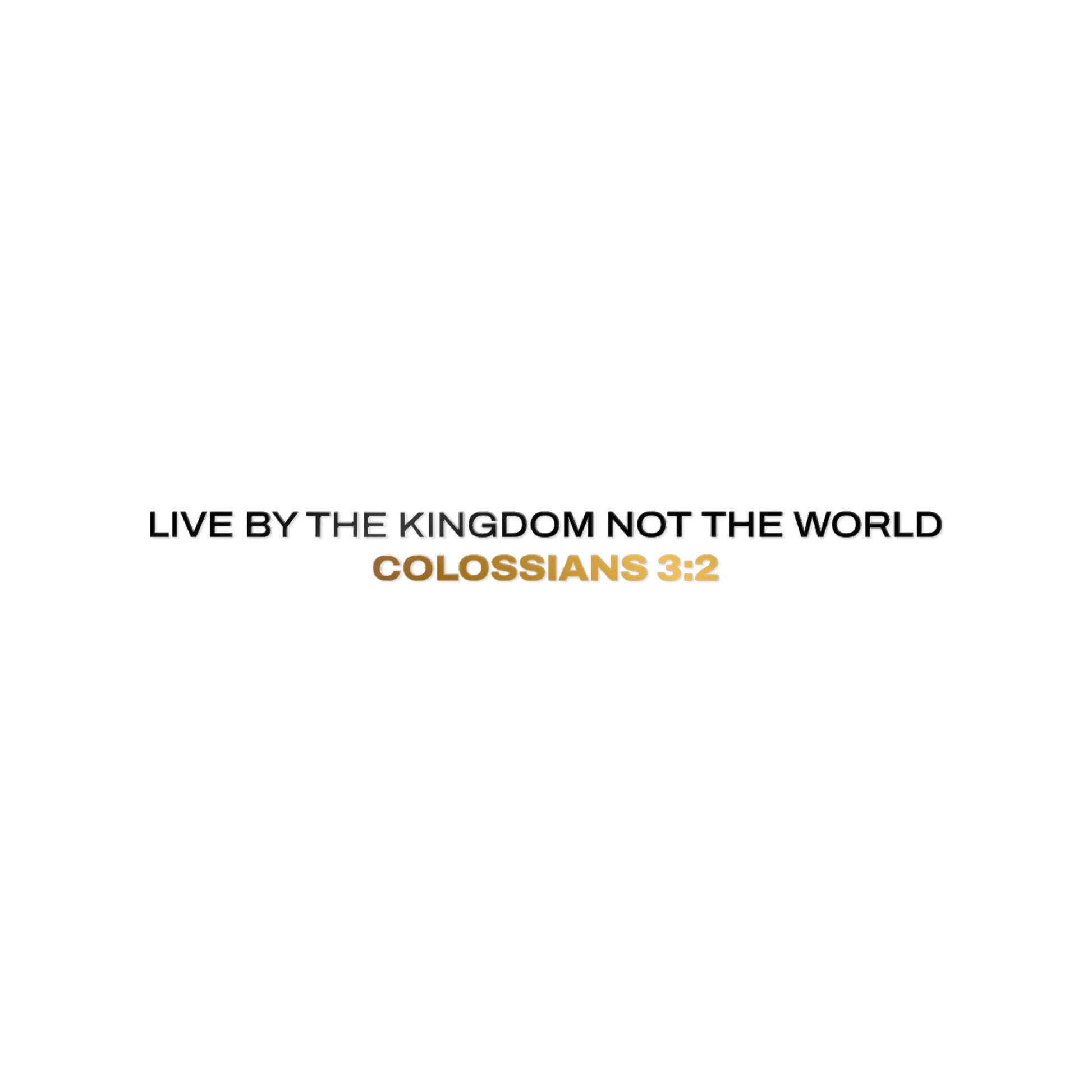"Live By the Kingdom Not the World Colossians 3:2" Unisex Inspirational Die-Cut Stickers - The Shield of Light