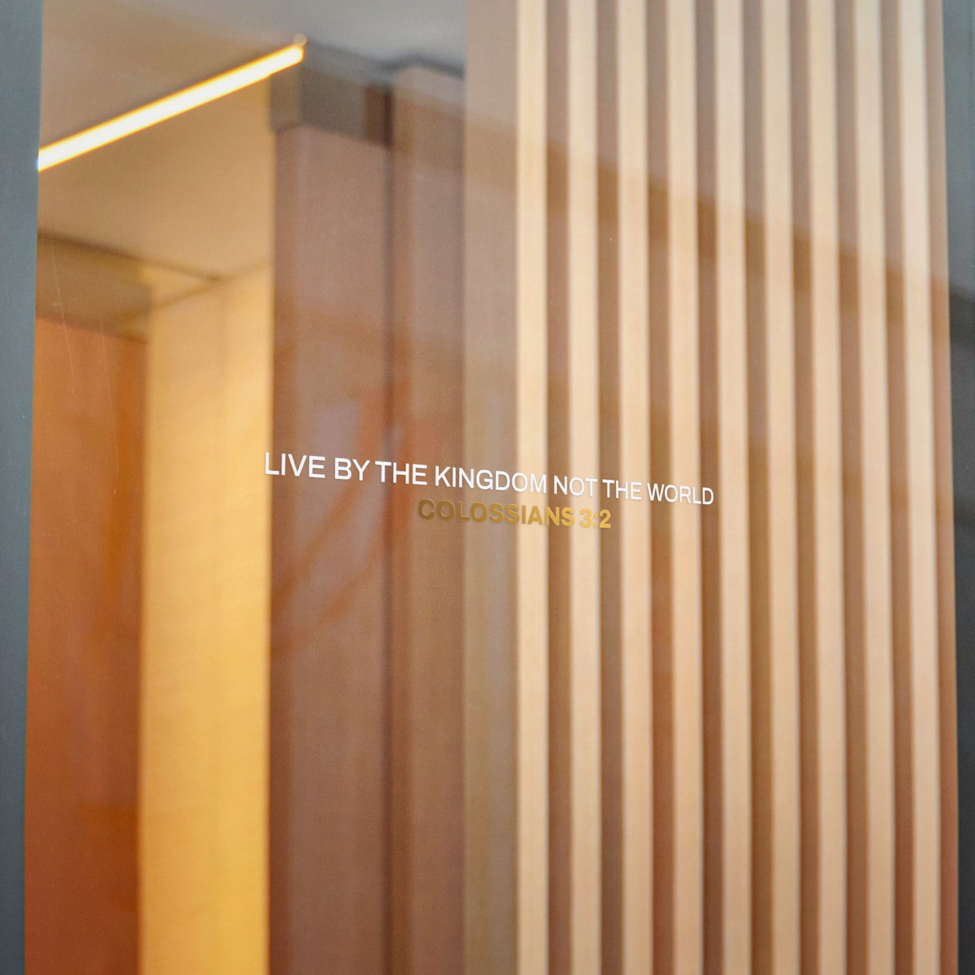 "Live By the Kingdom Not the World Colossians 3:2" Unisex Inspirational Die-Cut Stickers - The Shield of Light