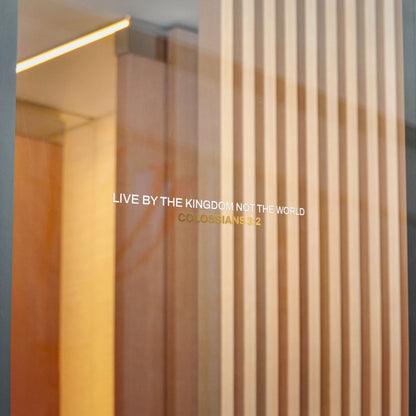 "Live By the Kingdom Not the World Colossians 3:2" Unisex Inspirational Die-Cut Stickers - The Shield of Light