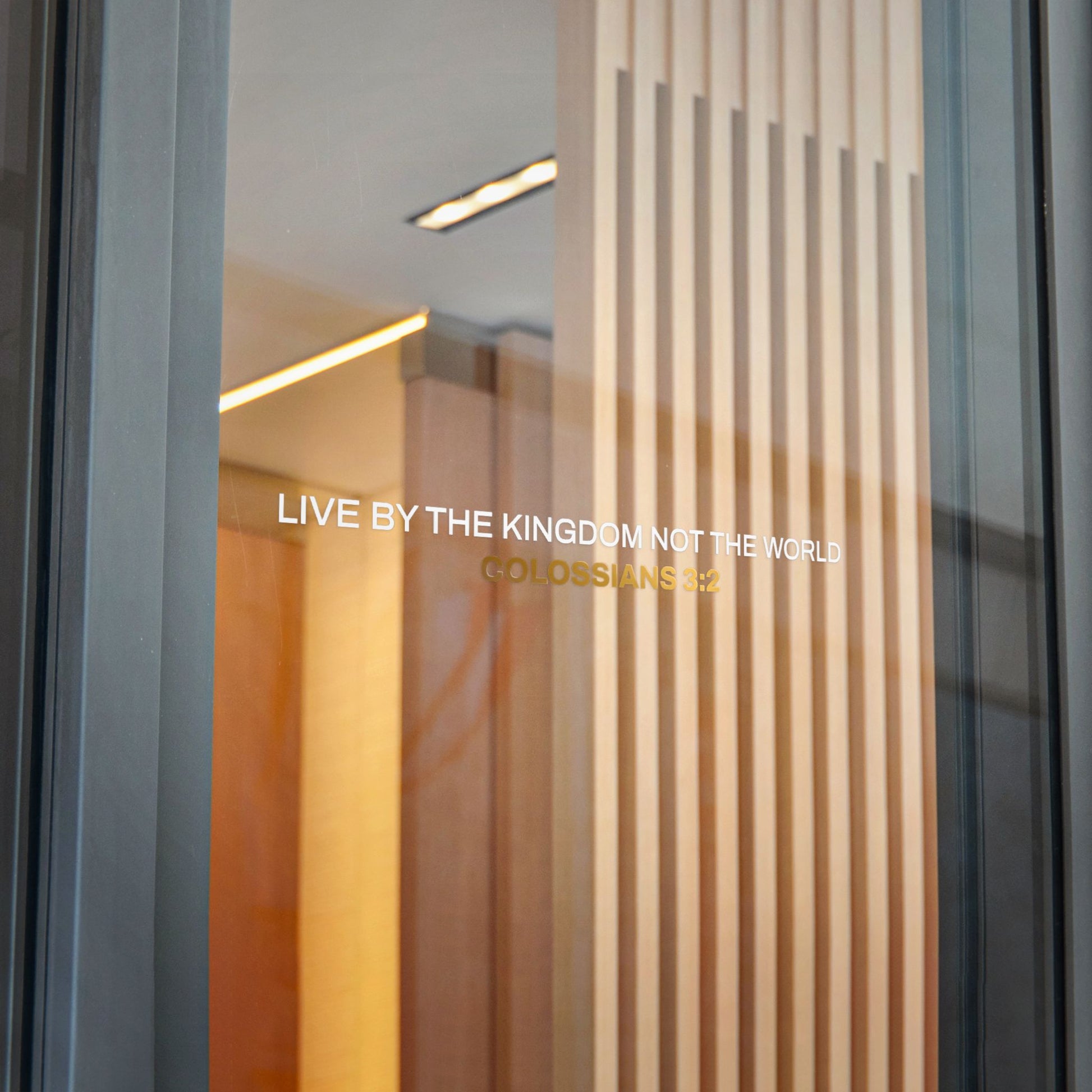 "Live By the Kingdom Not the World Colossians 3:2" Unisex Inspirational Die-Cut Stickers - The Shield of Light