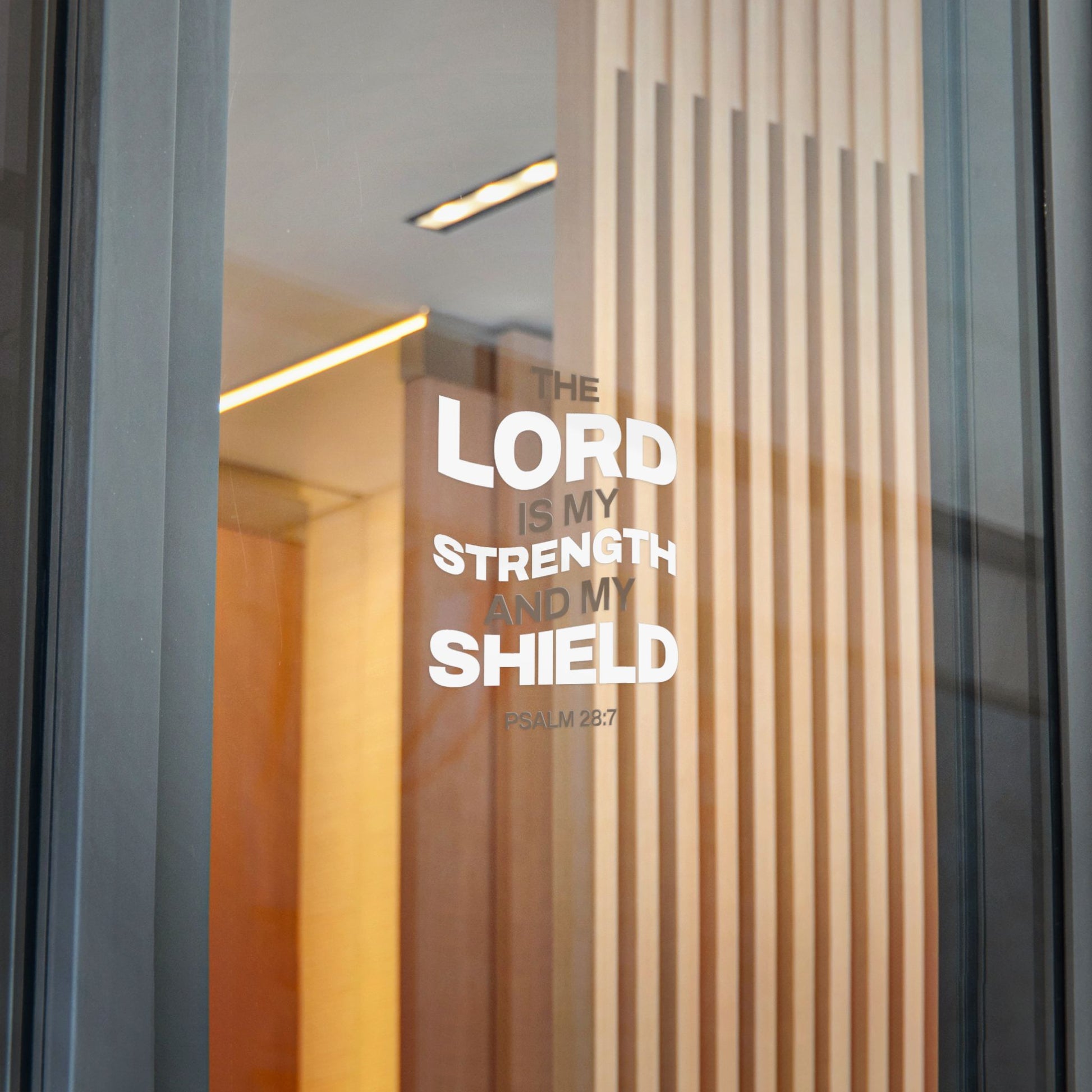 "The Lord Is My Strength and My Shield Psalm 28:7" Unisex Inspirational Die-Cut Stickers - The Shield of Light