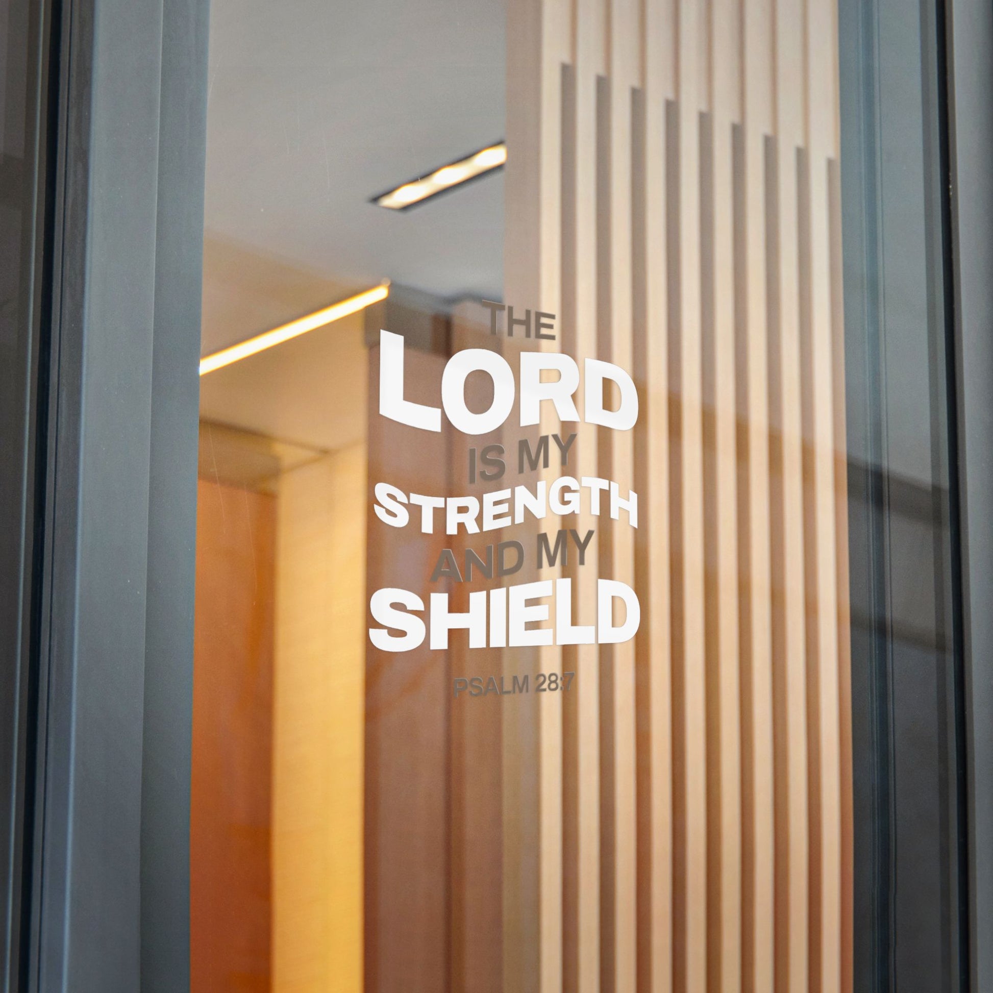 "The Lord Is My Strength and My Shield Psalm 28:7" Unisex Inspirational Die-Cut Stickers - The Shield of Light