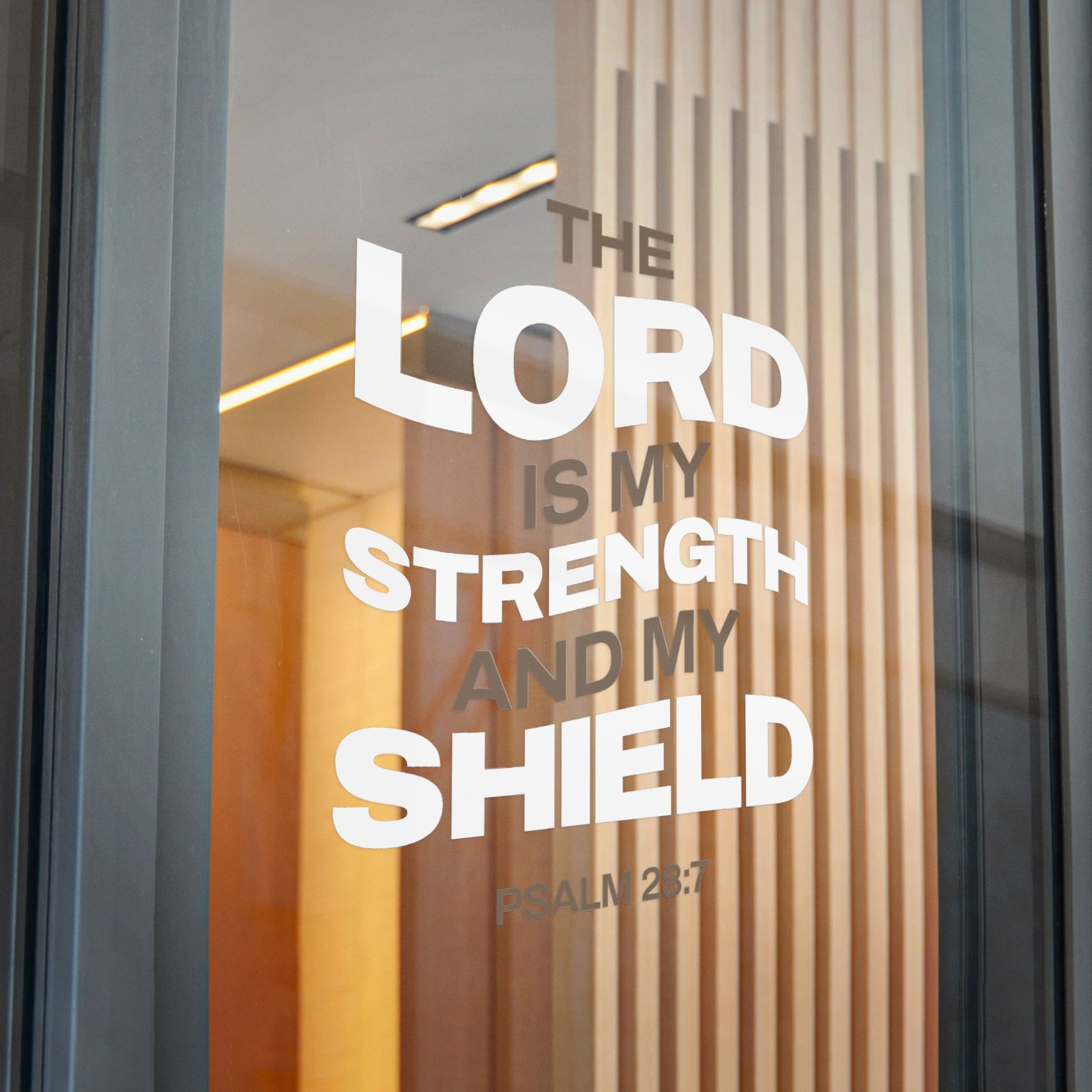 "The Lord Is My Strength and My Shield Psalm 28:7" Unisex Inspirational Die-Cut Stickers - The Shield of Light