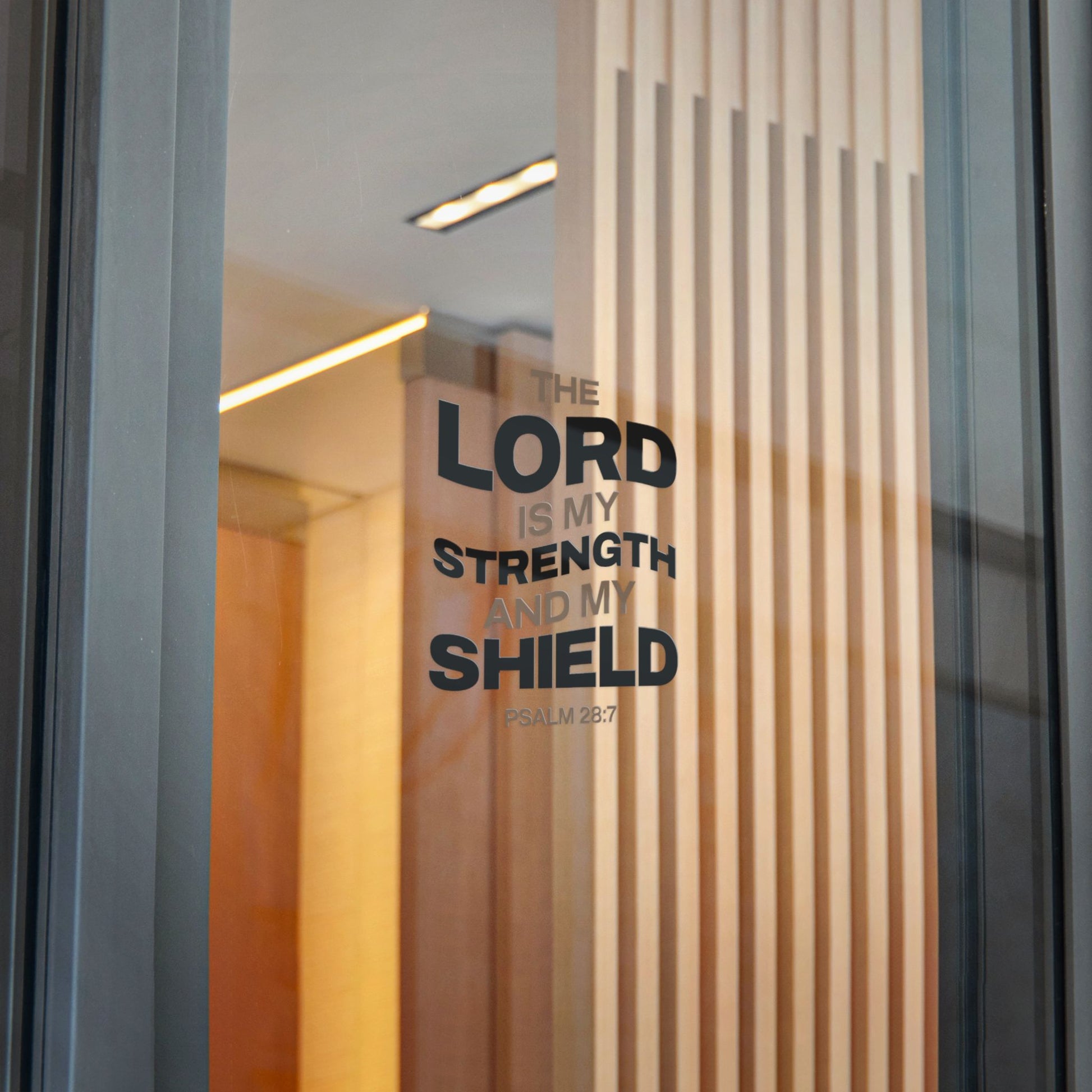 "The Lord Is My Strength and My Shield Psalm 28:7" Unisex Inspirational Die-Cut Stickers - The Shield of Light