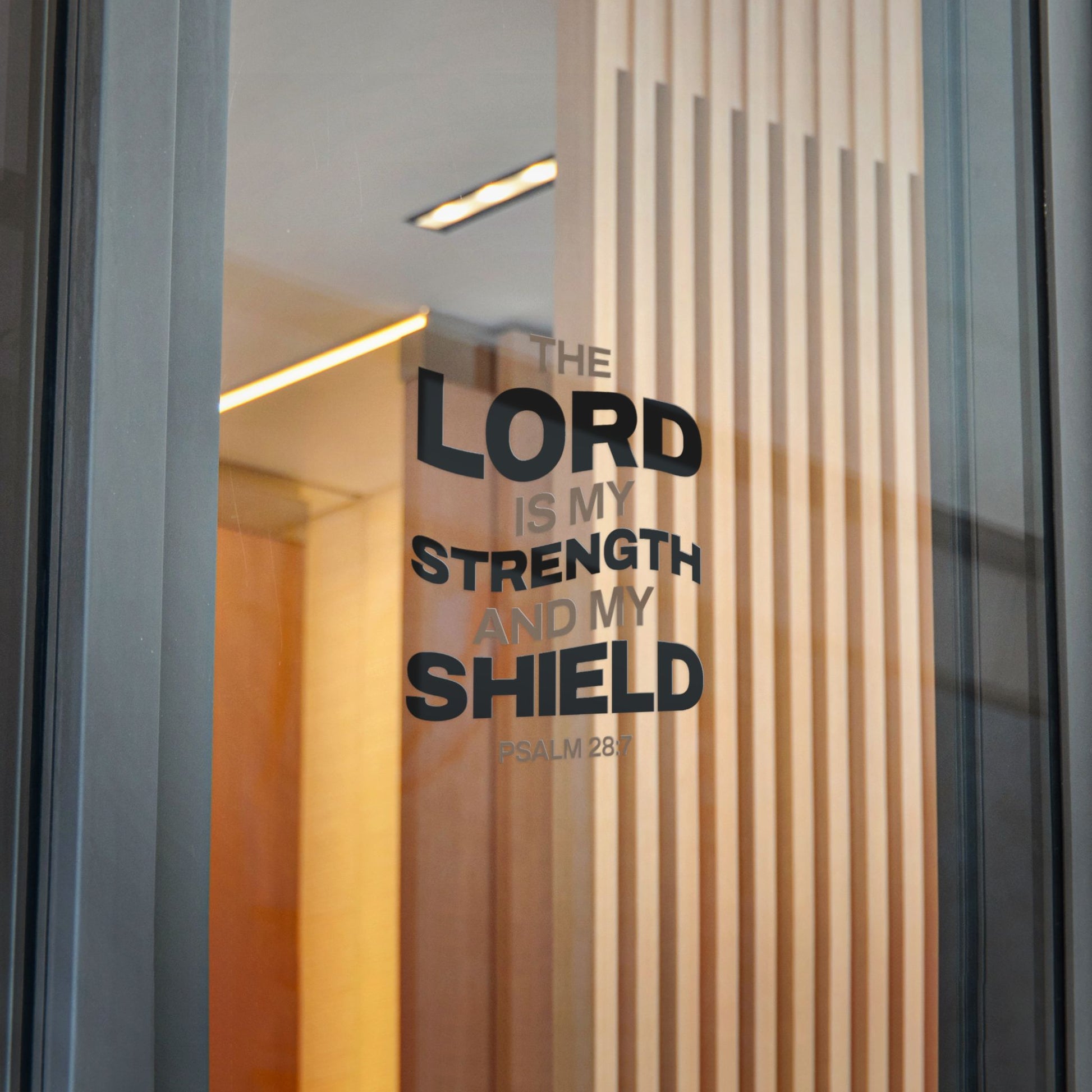 "The Lord Is My Strength and My Shield Psalm 28:7" Unisex Inspirational Die-Cut Stickers - The Shield of Light