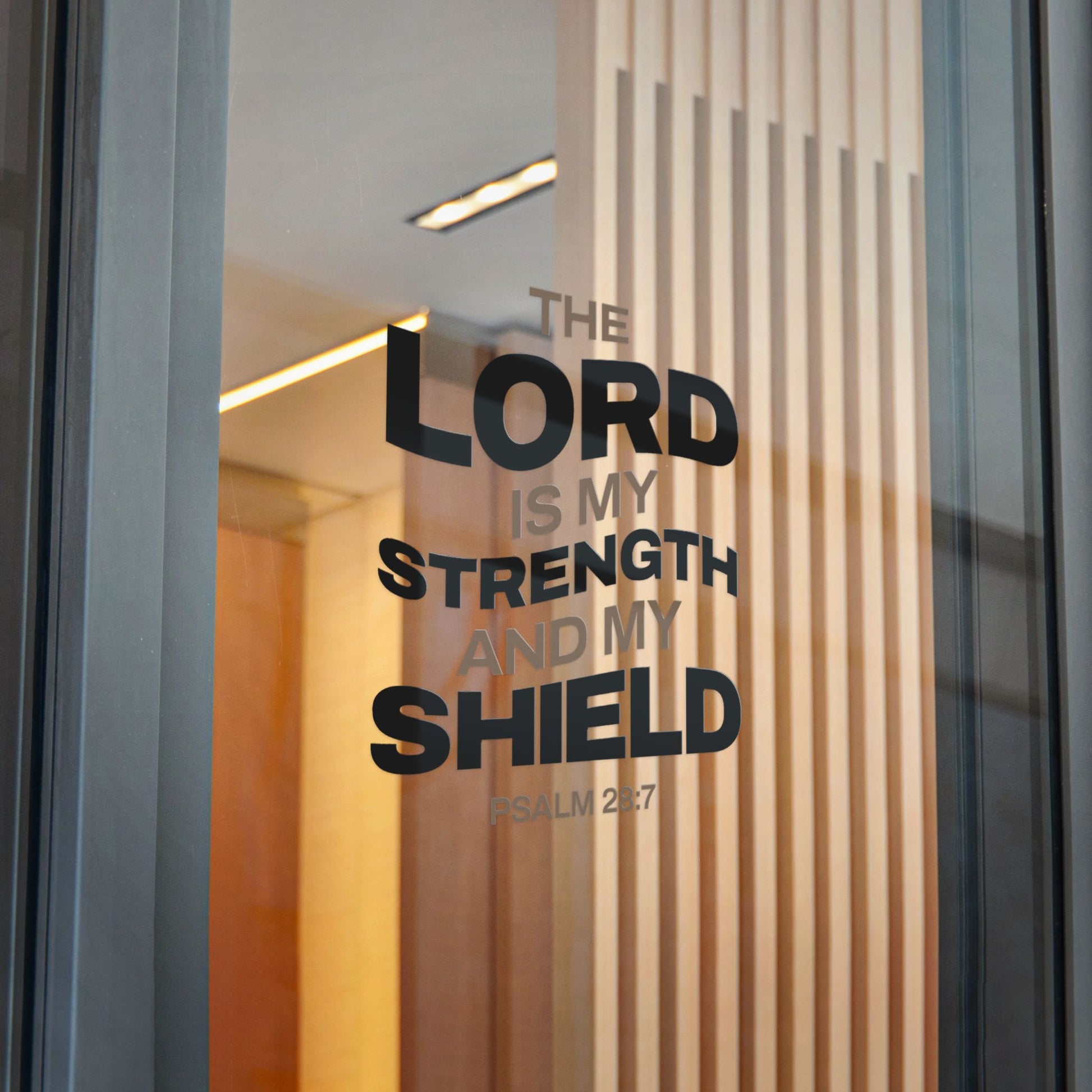 "The Lord Is My Strength and My Shield Psalm 28:7" Unisex Inspirational Die-Cut Stickers - The Shield of Light