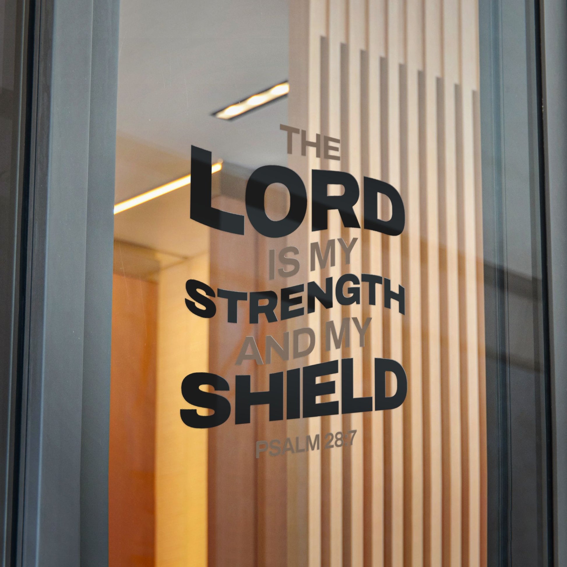 "The Lord Is My Strength and My Shield Psalm 28:7" Unisex Inspirational Die-Cut Stickers - The Shield of Light