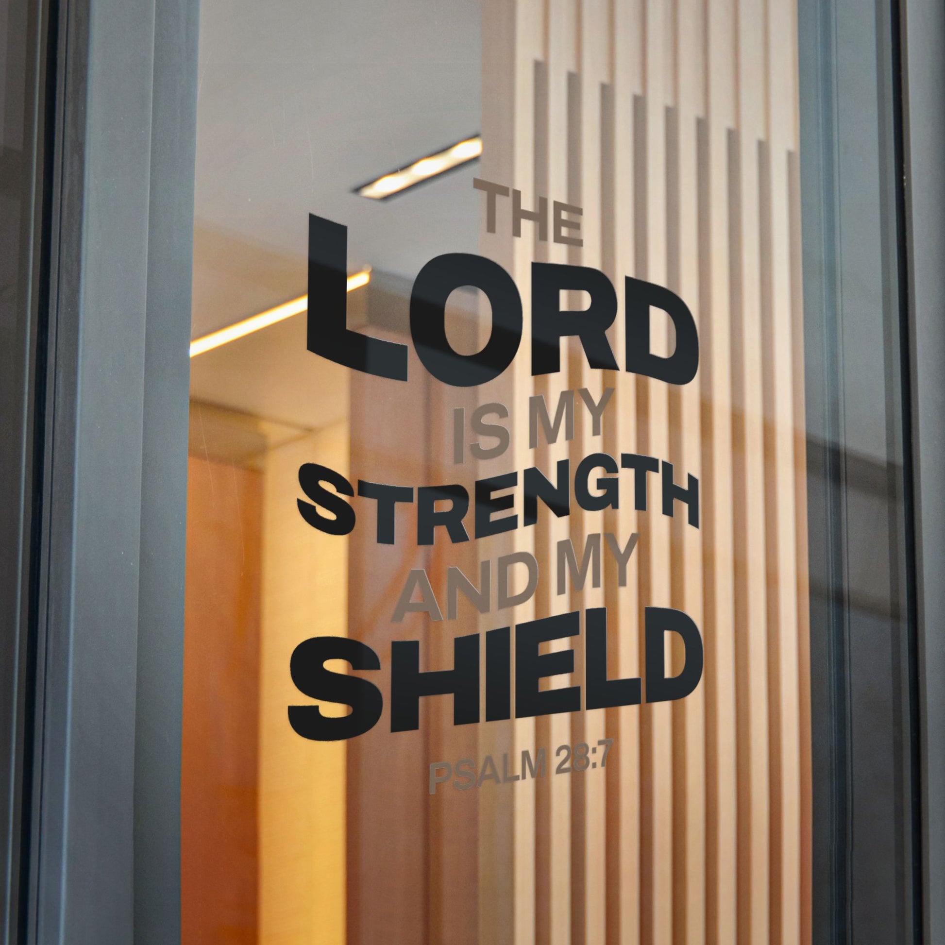 "The Lord Is My Strength and My Shield Psalm 28:7" Unisex Inspirational Die-Cut Stickers - The Shield of Light