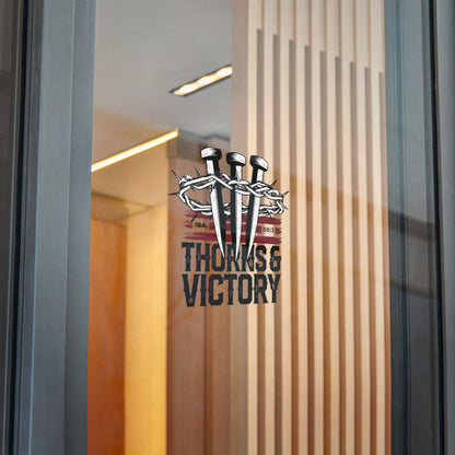 "Thorns & Victory" Unisex Inspirational Die-Cut Stickers - The Shield of Light