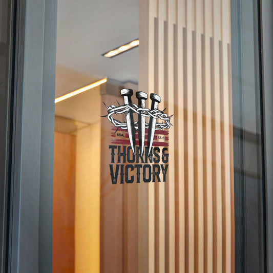 "Thorns & Victory" Unisex Inspirational Die-Cut Stickers - The Shield of Light