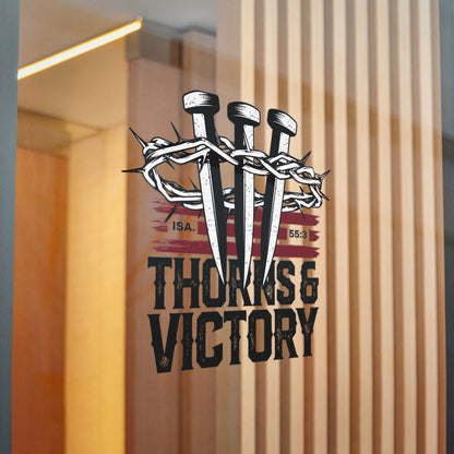 "Thorns & Victory" Unisex Inspirational Die-Cut Stickers - The Shield of Light