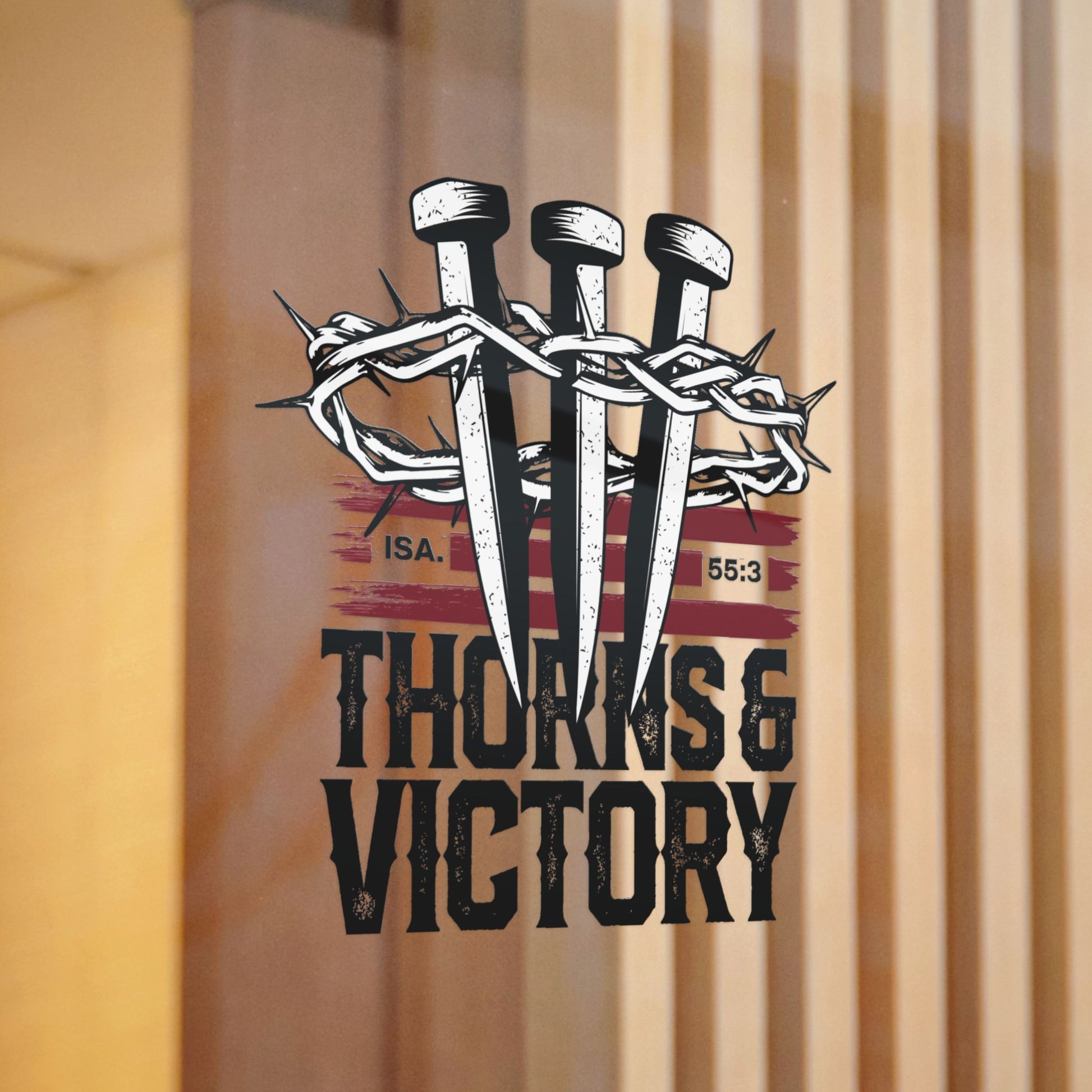 "Thorns & Victory" Unisex Inspirational Die-Cut Stickers - The Shield of Light