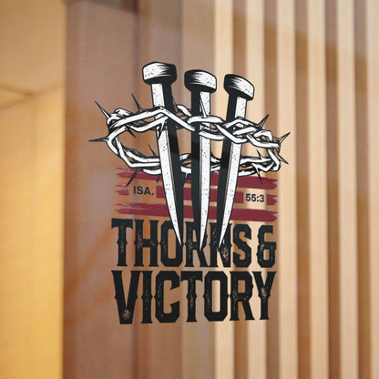"Thorns & Victory" Unisex Inspirational Die-Cut Stickers - The Shield of Light
