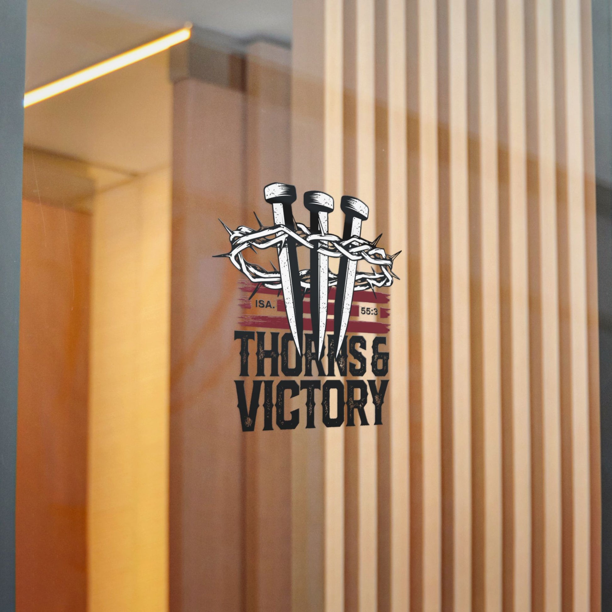 "Thorns & Victory" Unisex Inspirational Die-Cut Stickers - The Shield of Light