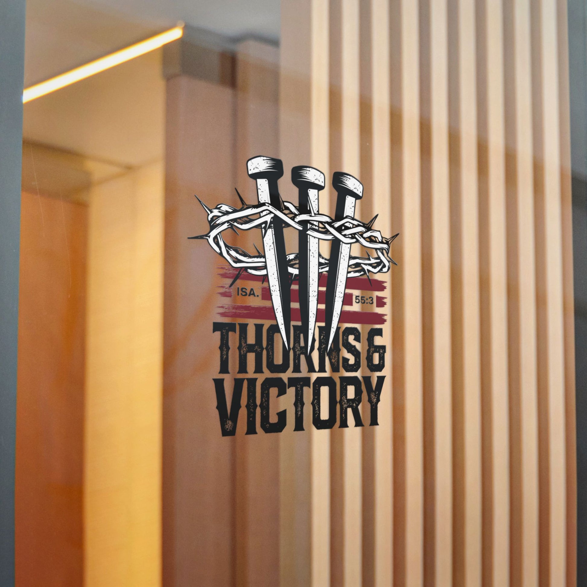 "Thorns & Victory" Unisex Inspirational Die-Cut Stickers - The Shield of Light