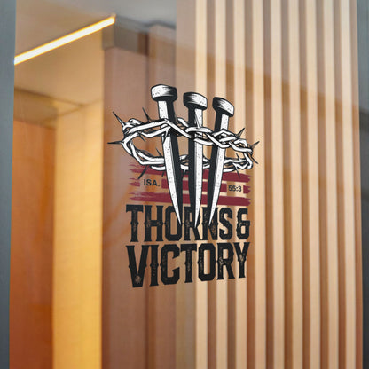 "Thorns & Victory" Unisex Inspirational Die-Cut Stickers - The Shield of Light