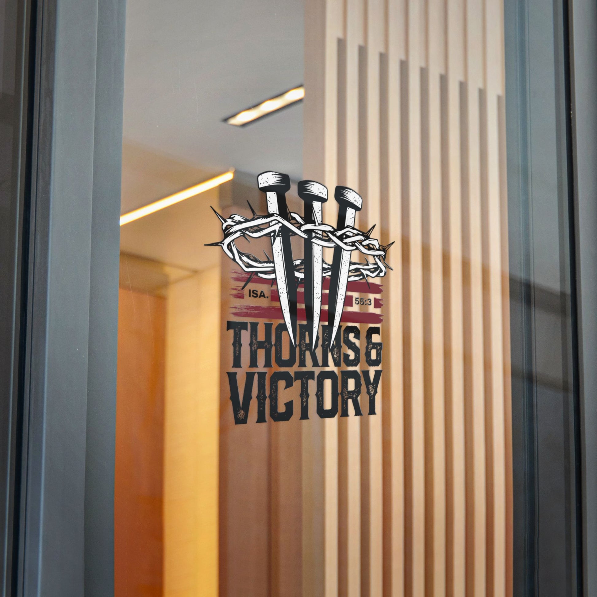 "Thorns & Victory" Unisex Inspirational Die-Cut Stickers - The Shield of Light