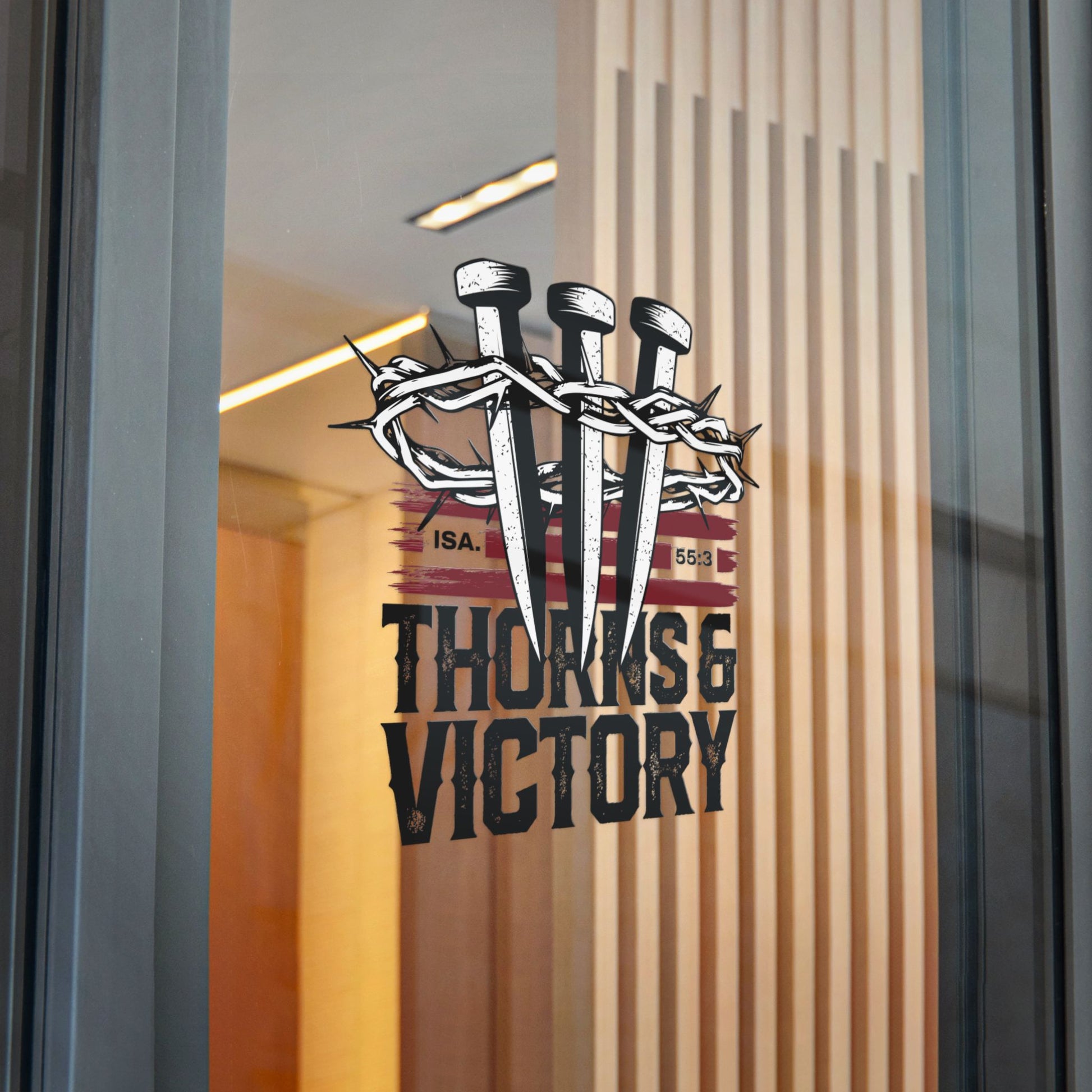 "Thorns & Victory" Unisex Inspirational Die-Cut Stickers - The Shield of Light