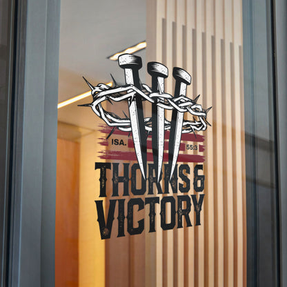 "Thorns & Victory" Unisex Inspirational Die-Cut Stickers - The Shield of Light