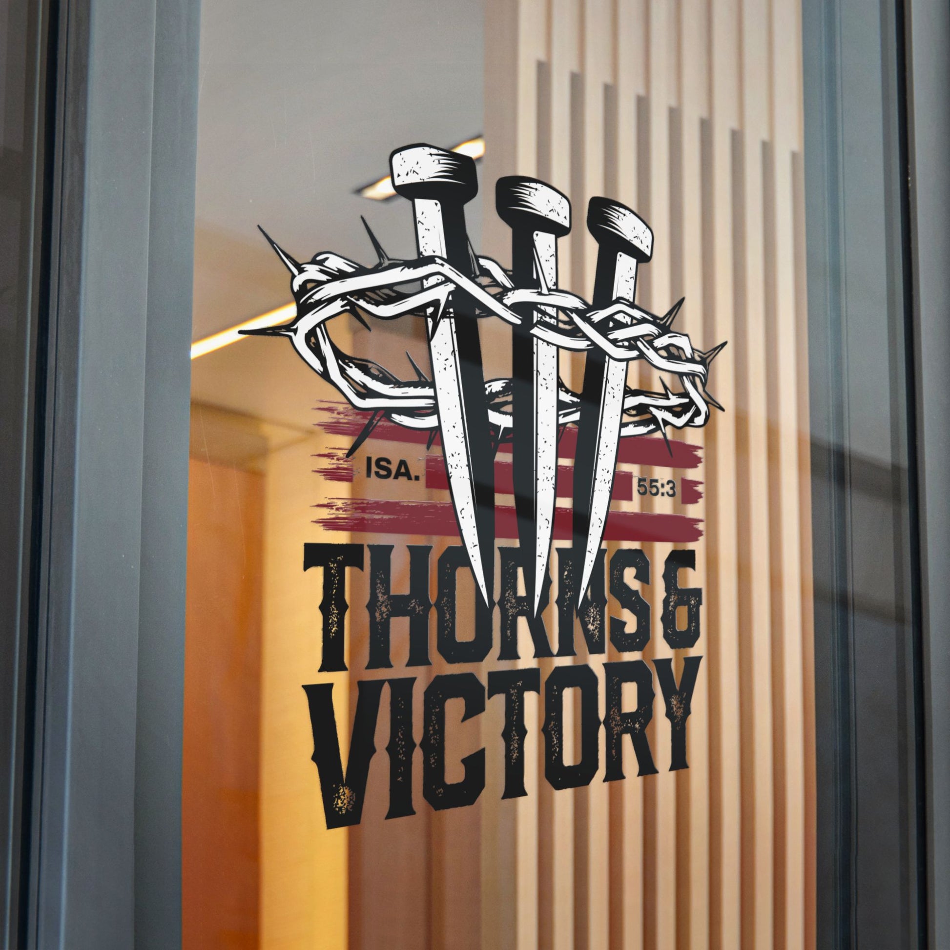 "Thorns & Victory" Unisex Inspirational Die-Cut Stickers - The Shield of Light