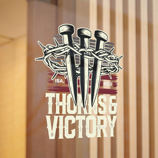 "Thorns & Victory" Unisex Inspirational Die-Cut Stickers - The Shield of Light