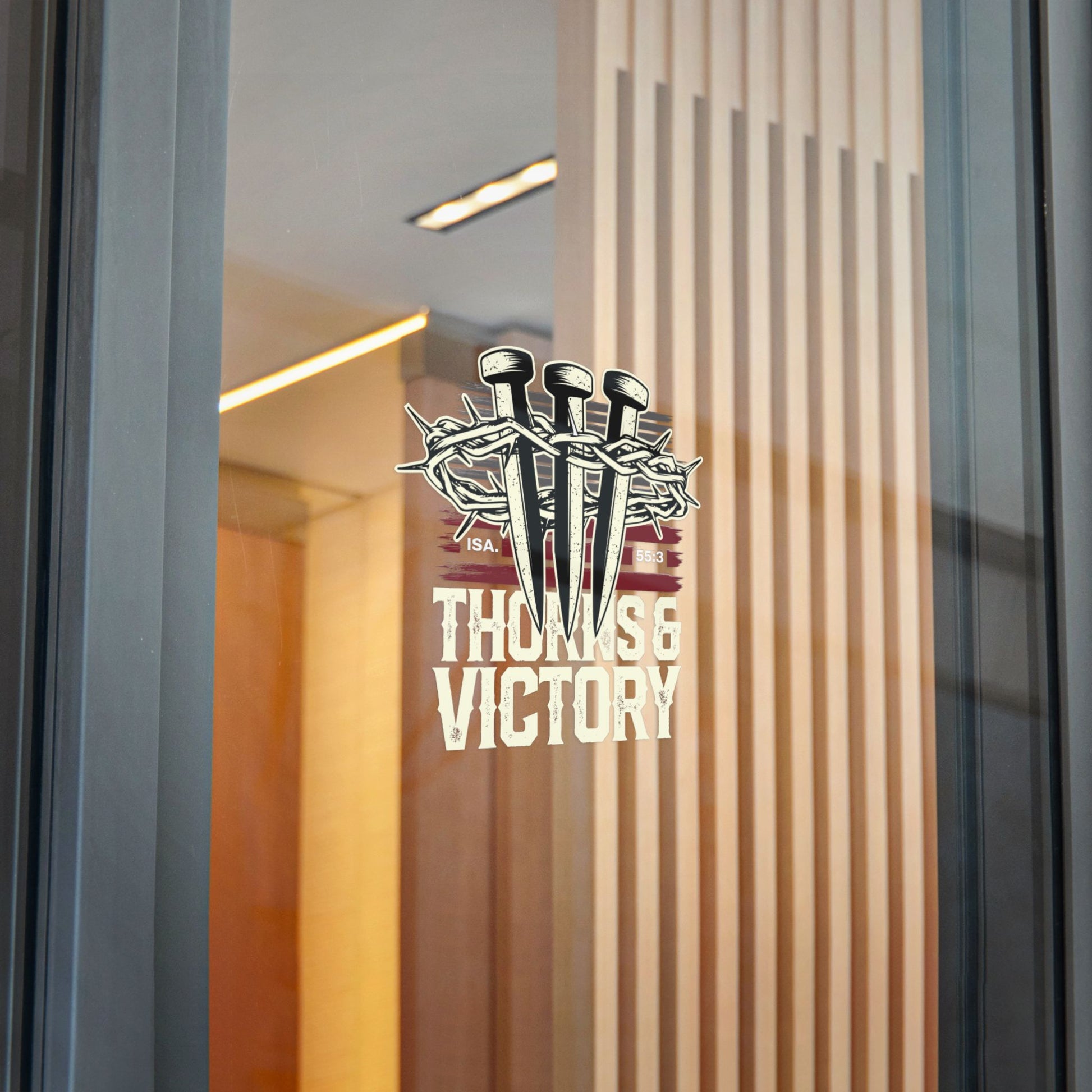 "Thorns & Victory" Unisex Inspirational Die-Cut Stickers - The Shield of Light