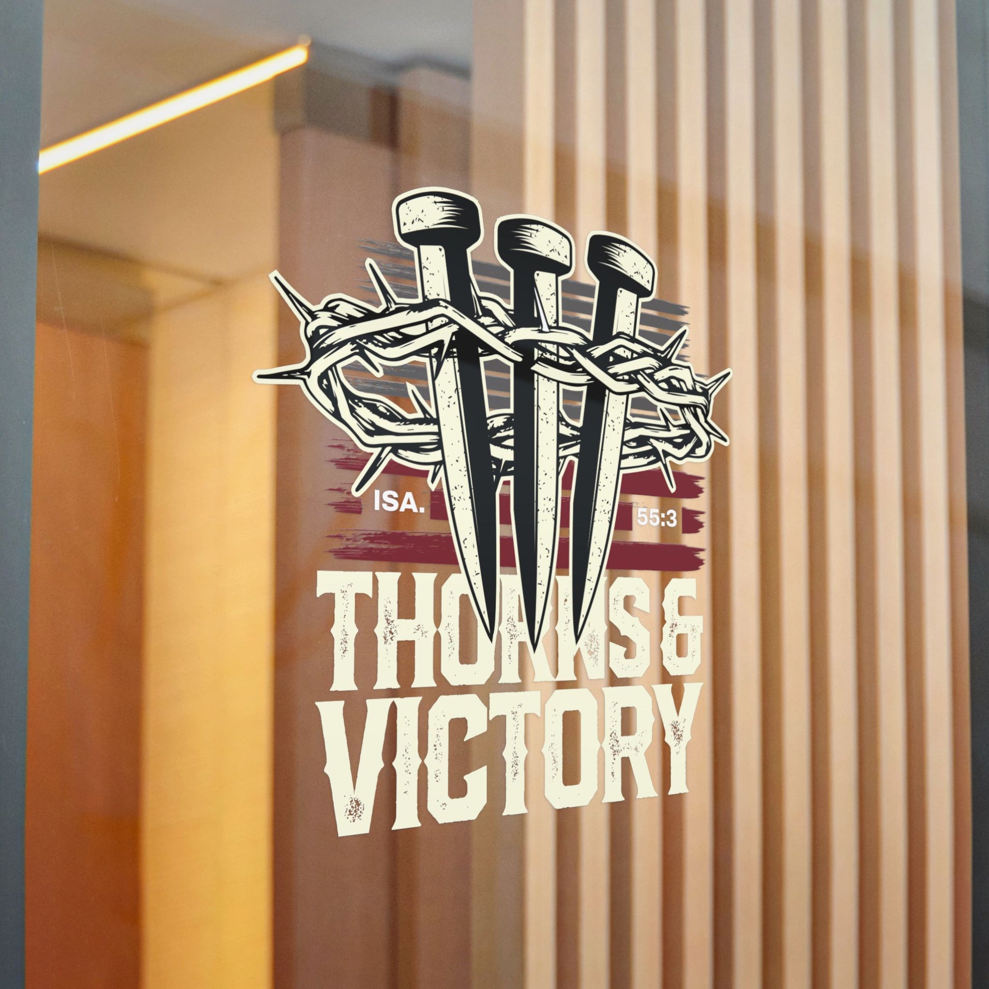 "Thorns & Victory" Unisex Inspirational Die-Cut Stickers - The Shield of Light