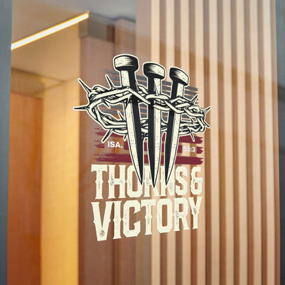 "Thorns & Victory" Unisex Inspirational Die-Cut Stickers - The Shield of Light