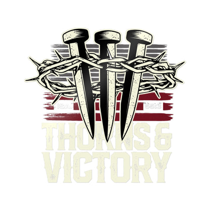 "Thorns & Victory" Unisex Inspirational Die-Cut Stickers - The Shield of Light