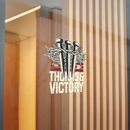 "Thorns & Victory" Unisex Inspirational Die-Cut Stickers - The Shield of Light