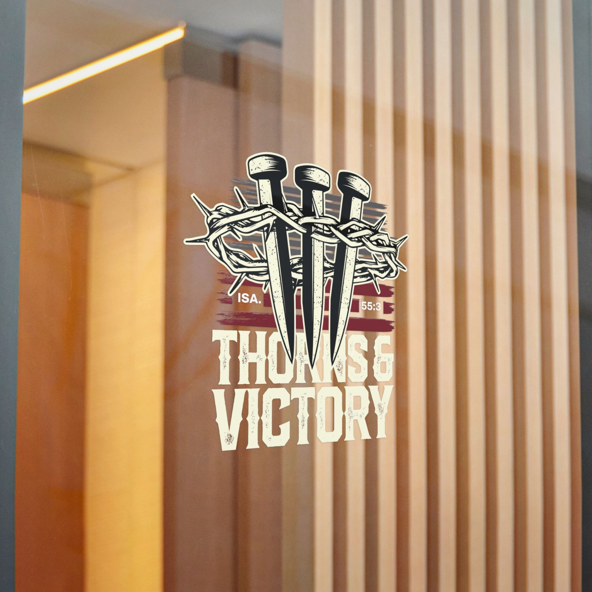 "Thorns & Victory" Unisex Inspirational Die-Cut Stickers - The Shield of Light