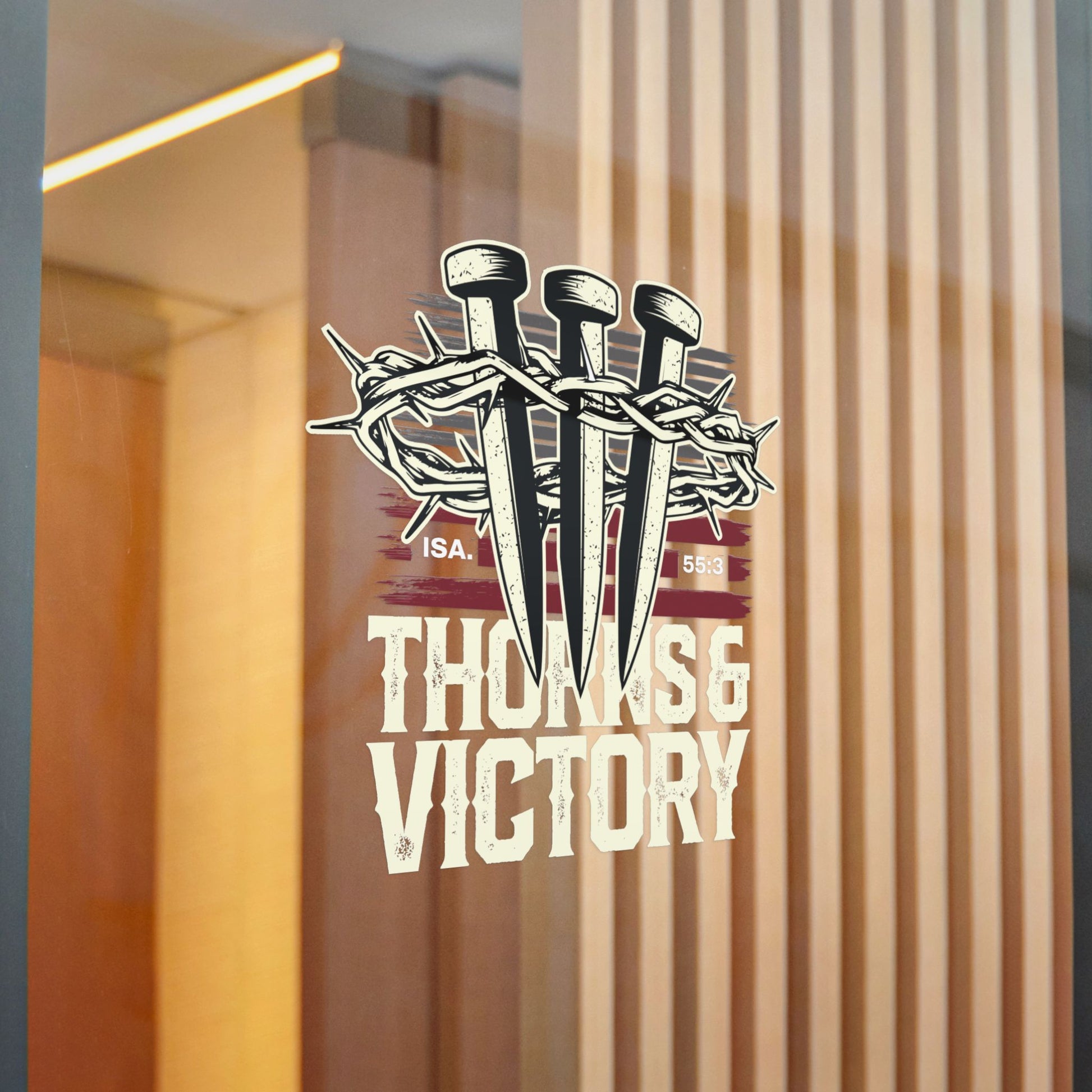 "Thorns & Victory" Unisex Inspirational Die-Cut Stickers - The Shield of Light