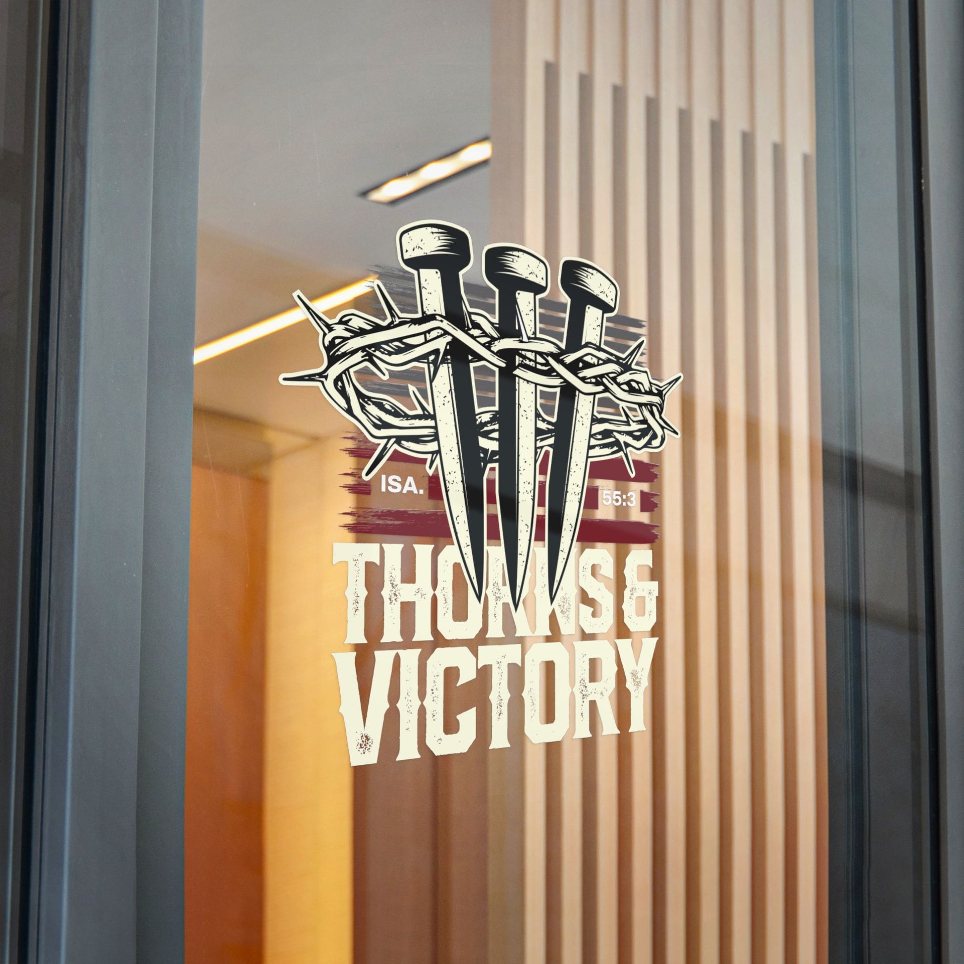"Thorns & Victory" Unisex Inspirational Die-Cut Stickers - The Shield of Light