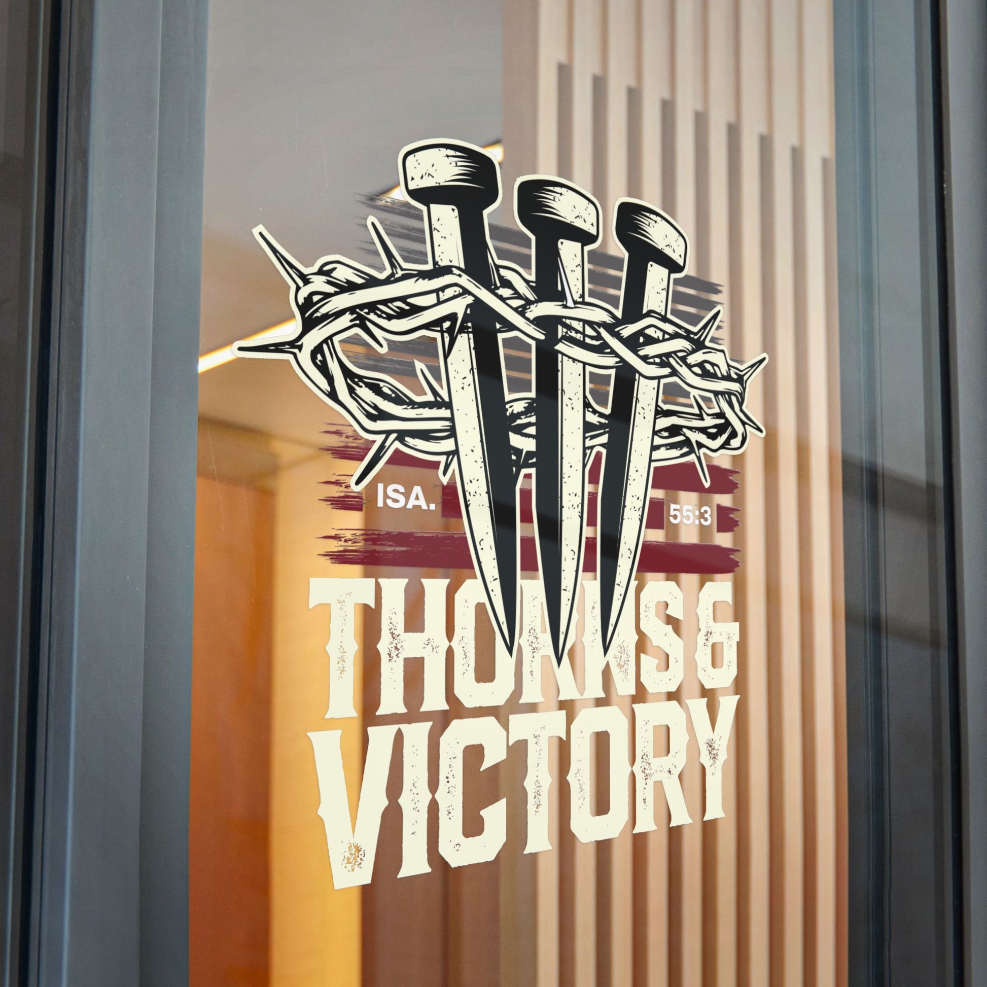 "Thorns & Victory" Unisex Inspirational Die-Cut Stickers - The Shield of Light