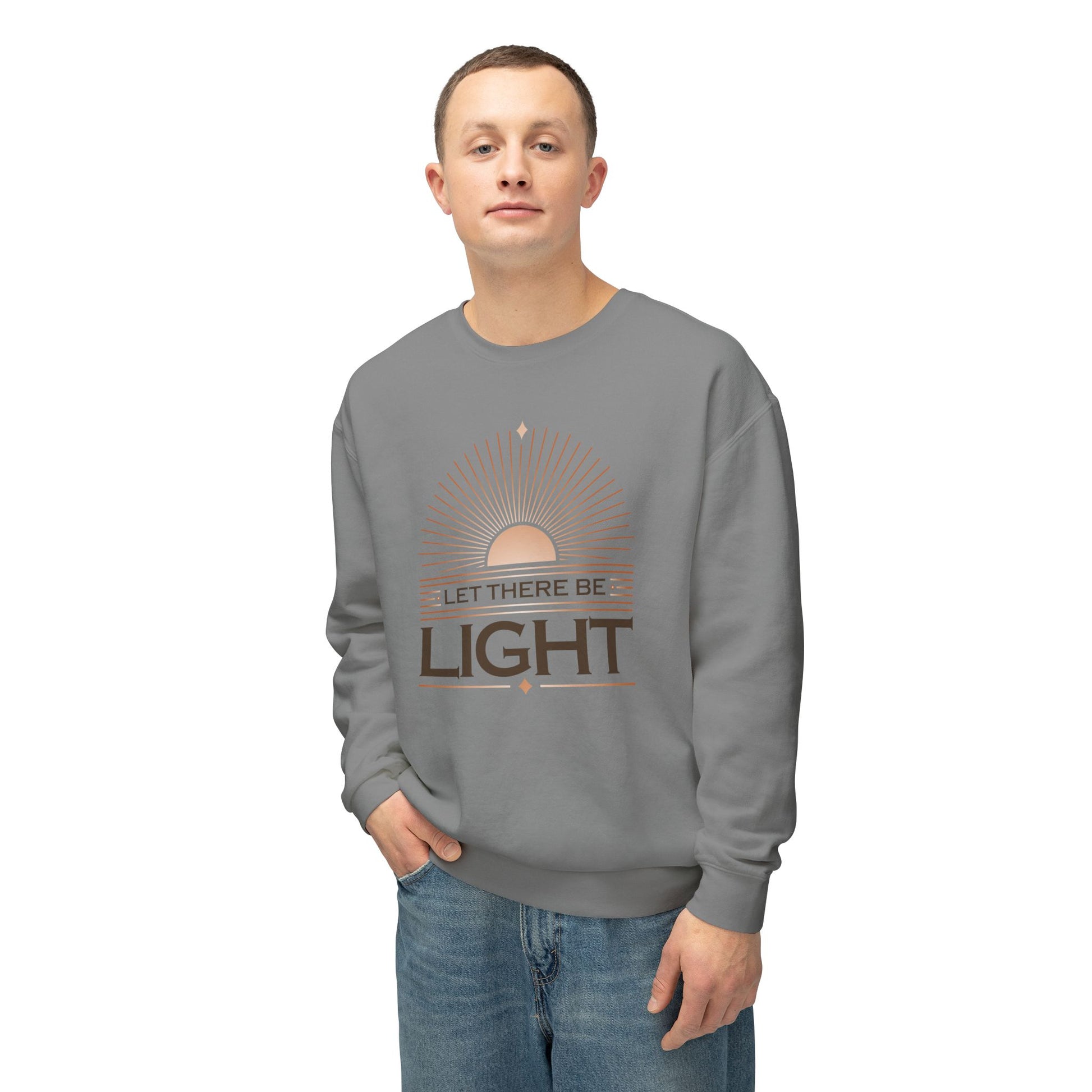 "Let There Be Light" Unisex Lightweight Crewneck Sweatshirt - The Shield of Light