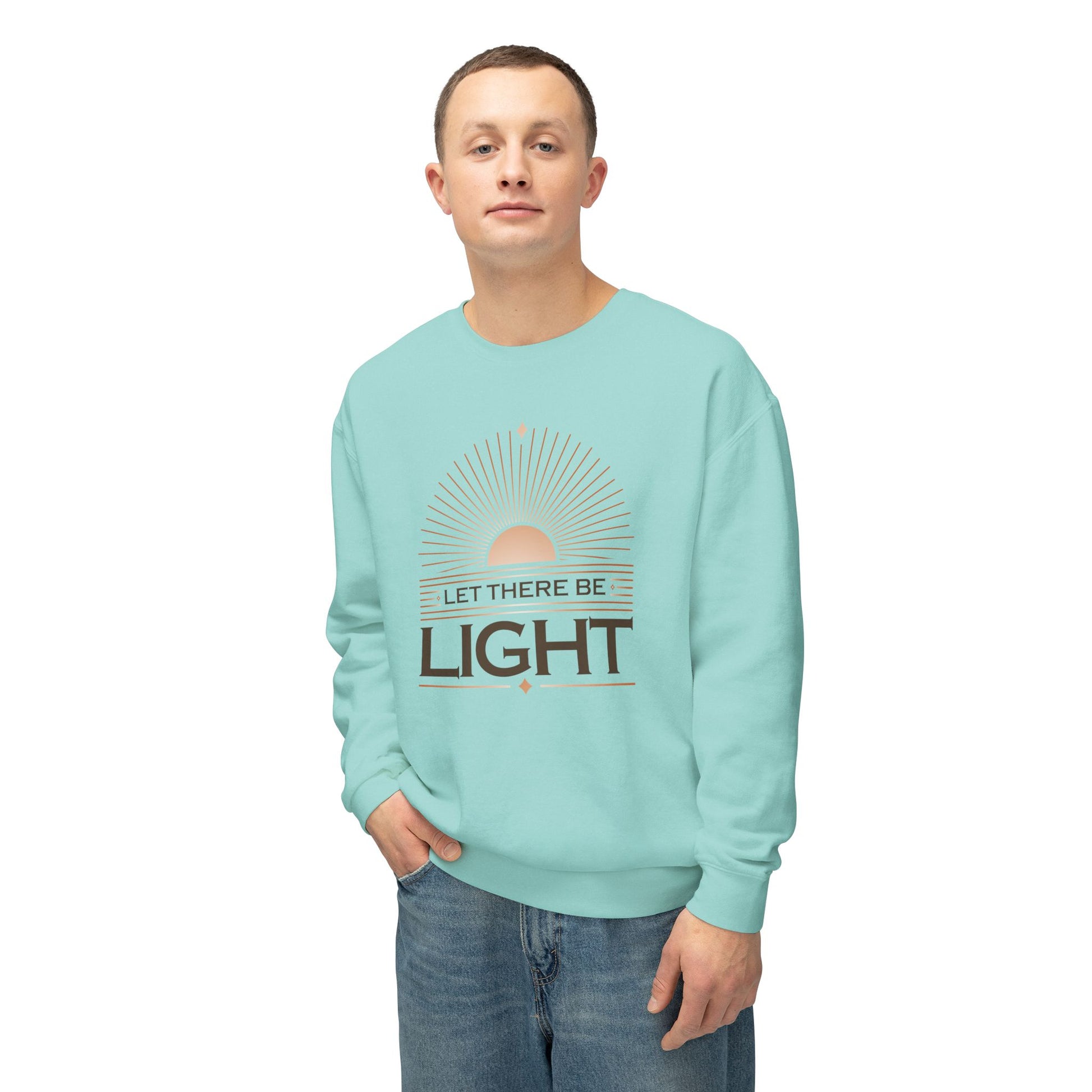 "Let There Be Light" Unisex Lightweight Crewneck Sweatshirt - The Shield of Light