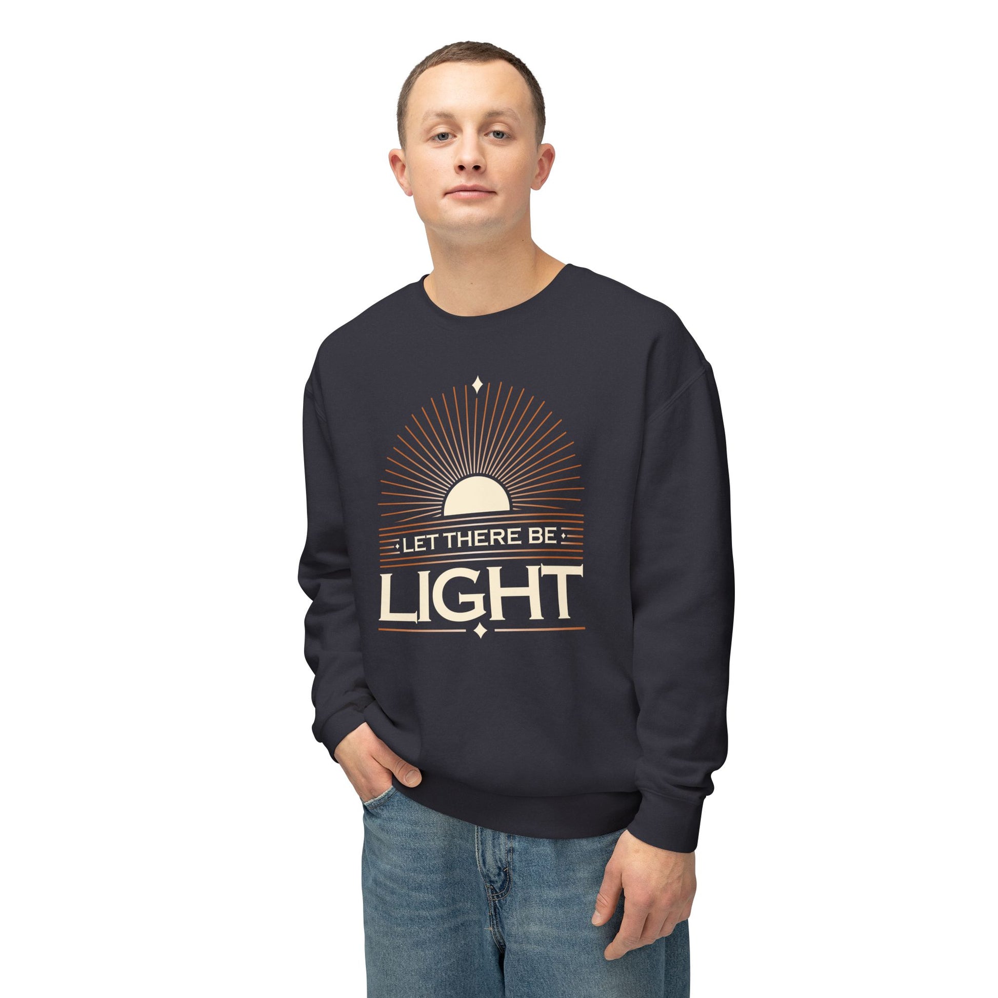 "Let There Be Light" Unisex Lightweight Crewneck Sweatshirt - The Shield of Light