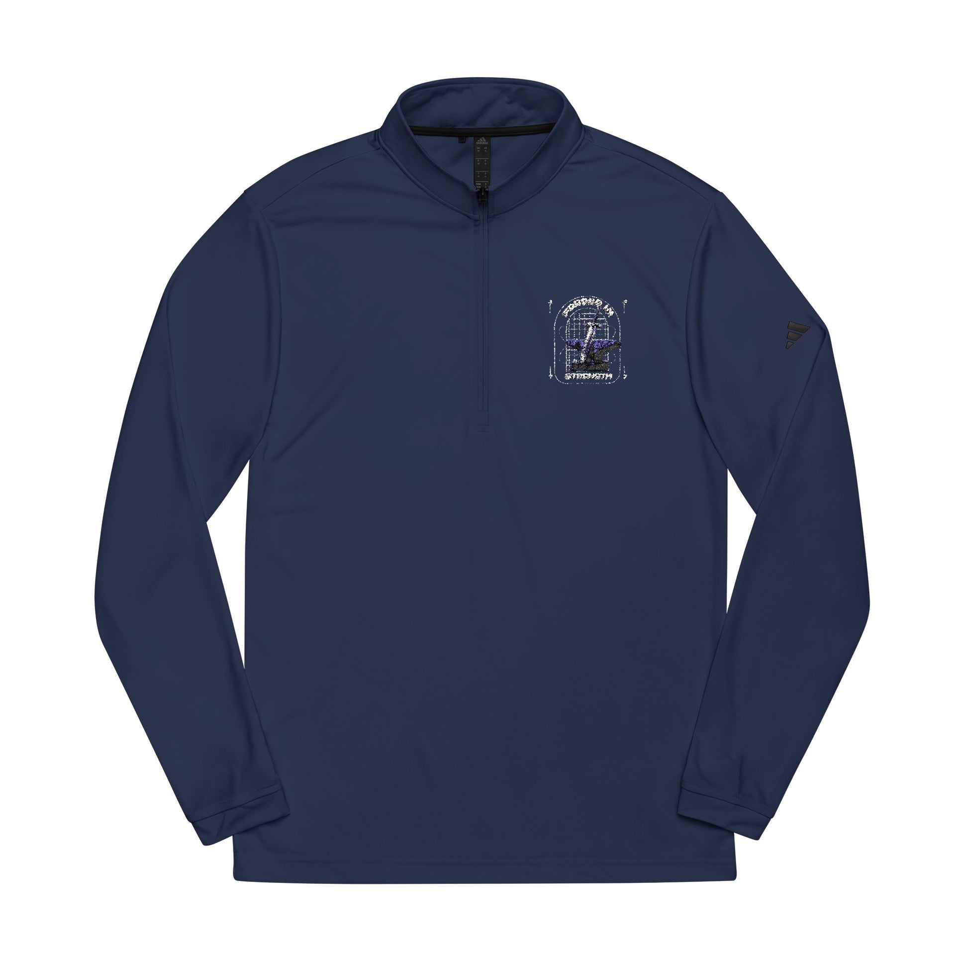 "Forged In Strength" adidas® Quarter-Zip Pullover - The Shield of Light