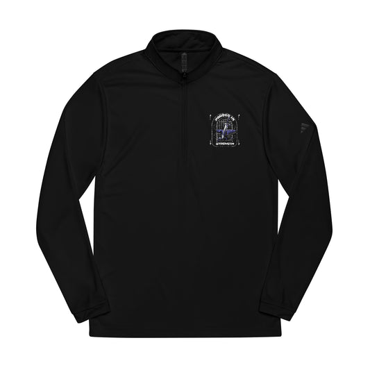 "Forged In Strength" adidas® Quarter-Zip Pullover - The Shield of Light